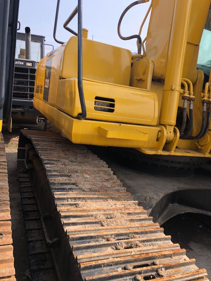Bagger der Geschwindigkeits-5.5km/H benutzter KOMATSU 107KW PC220-7 Raupe 0